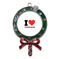 I Love Cinnamon  Metal X mas Lollipop With Crystal Ornament by ilovewhateva