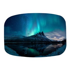 Aurora Borealis Mountain Reflection Mini Square Pill Box by B30l