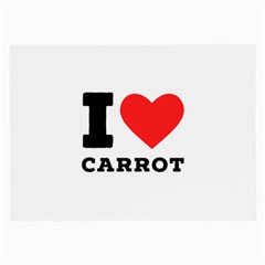 I Love Carrots  Large Glasses Cloth by ilovewhateva