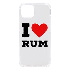 I Love Rum Iphone 13 Tpu Uv Print Case by ilovewhateva