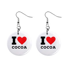 I Love Cocoa Mini Button Earrings by ilovewhateva