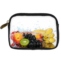 Variety Of Fruit Water Berry Food Splash Kiwi Grape Digital Camera Leather Case by B30l
