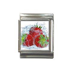 Red Strawberries Water Squirt Strawberry Fresh Splash Drops Italian Charm (13mm) by B30l