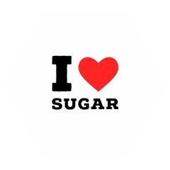 I Love Sugar  Wooden Puzzle Hexagon by ilovewhateva