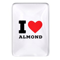 I Love Almond  Rectangular Glass Fridge Magnet (4 Pack) by ilovewhateva