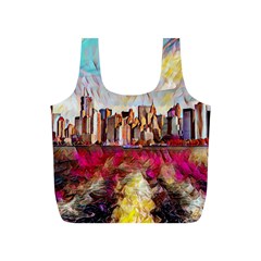 New York Skyline Manhattan City Full Print Recycle Bag (s) by Cowasu