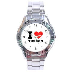 I Love Turron  Stainless Steel Analogue Watch by ilovewhateva