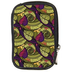 Pattern Vector Texture Style Garden Drawn Hand Floral Compact Camera Leather Case by Cowasu