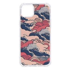 Waves Ocean Sea Water Pattern Rough Seas Iphone 14 Plus Tpu Uv Print Case by danenraven