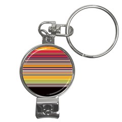 Neopolitan Horizontal Lines Strokes Nail Clippers Key Chain by Bangk1t