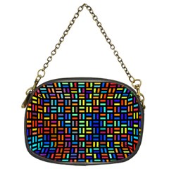 Geometric Colorful Square Rectangle Chain Purse (one Side)