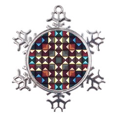 Symmetry Geometric Pattern Texture Metal Large Snowflake Ornament