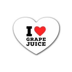 I Love Grape Juice Rubber Coaster (heart) by ilovewhateva
