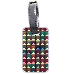 Diamond Geometric Square Design Pattern Luggage Tag (two Sides) by Bangk1t