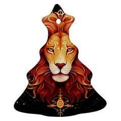 Lion Star Sign Astrology Horoscope Christmas Tree Ornament (two Sides)