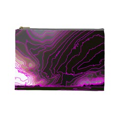 Pink Storm Pink Lightning Cosmetic Bag (large) by Bangk1t