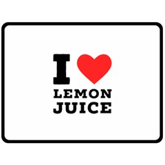 I Love Lemon Juice Two Sides Fleece Blanket (large) by ilovewhateva