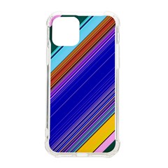 Color Lines Slanting Green Blue Iphone 11 Pro 5 8 Inch Tpu Uv Print Case by Bangk1t