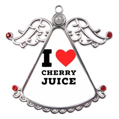 I Love Cherry Juice Metal Angel With Crystal Ornament by ilovewhateva