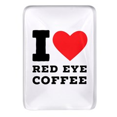 I Love Red Eye Coffee Rectangular Glass Fridge Magnet (4 Pack) by ilovewhateva