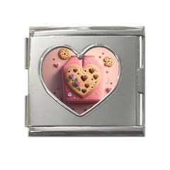 Cookies Valentine Heart Holiday Gift Love Mega Link Heart Italian Charm (18mm) by Ndabl3x