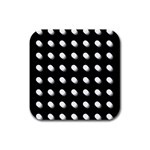 Background Dots Circles Graphic Rubber Square Coaster (4 pack)