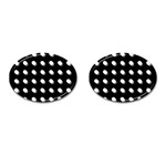 Background Dots Circles Graphic Cufflinks (Oval)
