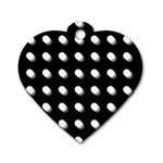 Background Dots Circles Graphic Dog Tag Heart (Two Sides)