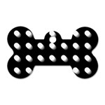 Background Dots Circles Graphic Dog Tag Bone (One Side)