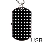Background Dots Circles Graphic Dog Tag USB Flash (One Side)