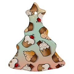 Cupcakes Cake Pie Pattern Christmas Tree Ornament (two Sides) by Ndabl3x