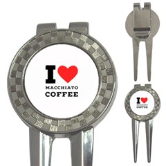 I Love Macchiato Coffee 3-in-1 Golf Divots by ilovewhateva