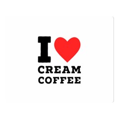 I Love Cream Coffee Two Sides Premium Plush Fleece Blanket (large) by ilovewhateva