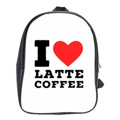 I Love Latte Coffee School Bag (large) by ilovewhateva