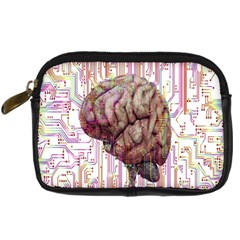 Brain Think Neurons Circuit Digital Camera Leather Case by Wav3s