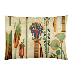 Egyptian Paper Papyrus Hieroglyphs Pillow Case (two Sides) by Wav3s