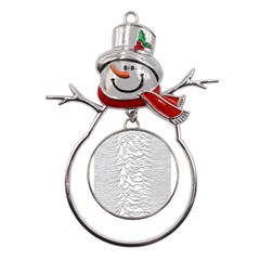 Joy Division Unknown Pleasures Metal Snowman Ornament by Wav3s