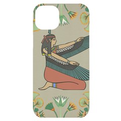 Egyptian Woman Wing Iphone 14 Plus Black Uv Print Case by Wav3s