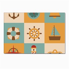 Nautical-elements-collection Postcard 4 x 6  (pkg Of 10) by Wav3s