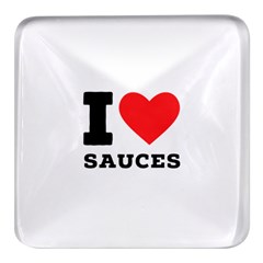 I Love Sauces Square Glass Fridge Magnet (4 Pack) by ilovewhateva