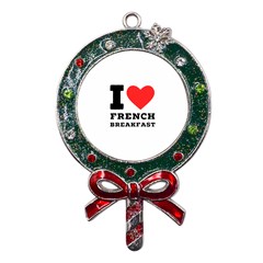 I Love French Breakfast  Metal X mas Lollipop With Crystal Ornament by ilovewhateva