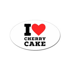 I Love Cherry Cake Sticker Oval (10 Pack) by ilovewhateva