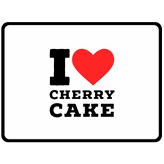 I Love Cherry Cake Fleece Blanket (large) by ilovewhateva