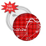 Geometry Mathematics Cube 2.25  Buttons (100 pack) 