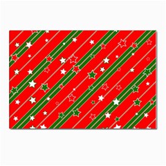 Christmas Paper Star Texture Postcards 5  X 7  (pkg Of 10) by Ndabl3x