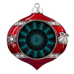 Ornament District Turquoise Metal Snowflake And Bell Red Ornament by Ndabl3x