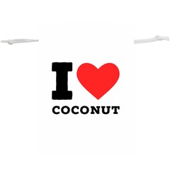 I Love Coconut Lightweight Drawstring Pouch (xl) by ilovewhateva