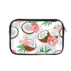 Seamless Pattern Coconut Piece Palm Leaves With Pink Hibiscus Apple Macbook Pro 13  Zipper Case by Vaneshart