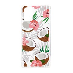 Seamless Pattern Coconut Piece Palm Leaves With Pink Hibiscus Samsung Galaxy S20plus 6 7 Inch Tpu Uv Case by Vaneshart