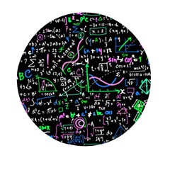 Math-linear-mathematics-education-circle-background Mini Round Pill Box by Vaneshart